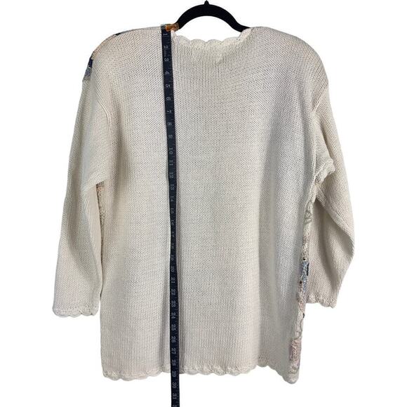 Vintage Jennifer Reed Handmade Knit Granny Cottage Core Sweater (M) - Picture 8 of 11
